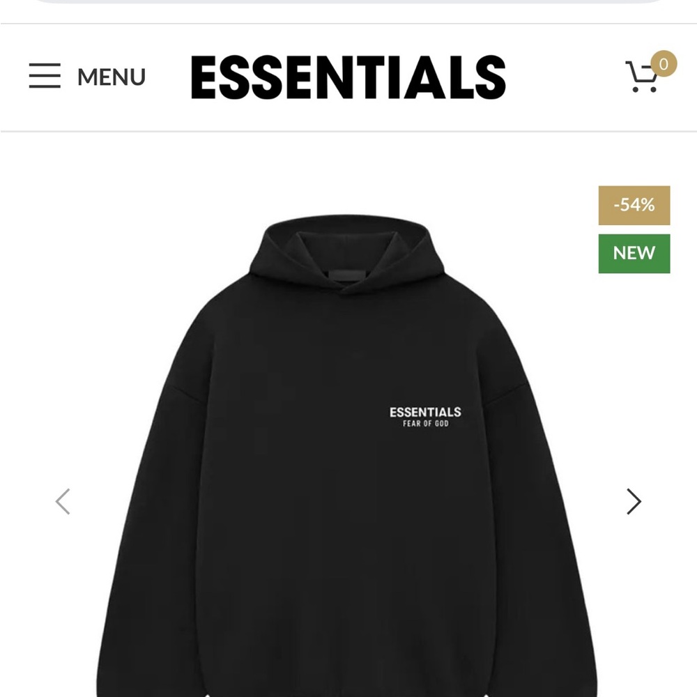 Fear of God Essentials Hoodie, NWT, XS